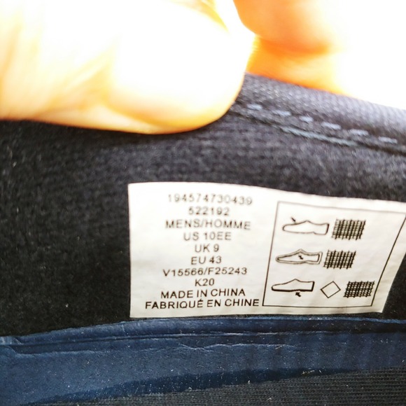 Lands End Shoes Mens Loafers Navy Blue Textile Cushioned Insole Comfort 10 EE - Picture 8 of 8